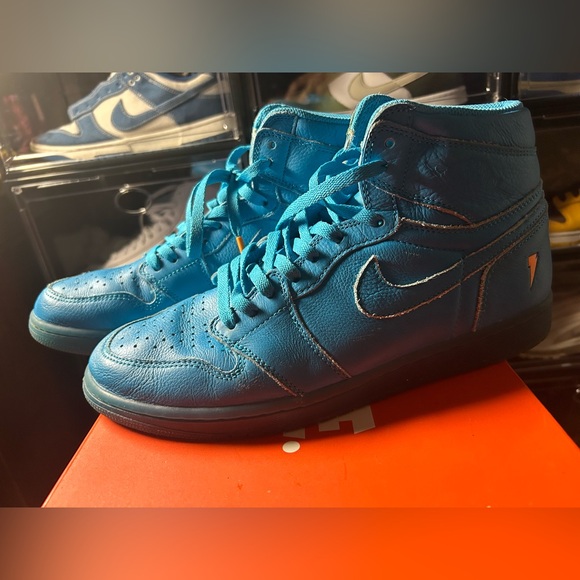 Nike Air Jordan 1 Retro Hi-Tops Gatorade Men's Blue Lagoon AJ5997-455 Size 11 - Picture 2 of 8